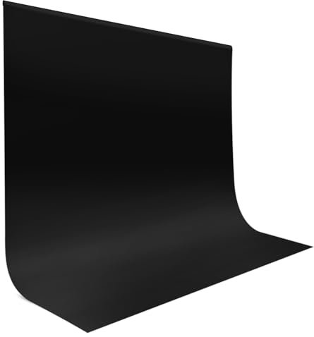 JEBUTU Fotohintergrund Schwarz, 3x3m (9,8x9,8ft) Foto Hintergrund Schwarzer, Großer Fotografie Hintergrund Schwarz Waschbares Polyester Backdrop für Porträt, Fernsehen, Zoom, Halloween