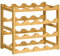 HOMCOM Étagère à Bouteilles de vin pour 16 Bouteilles Porte Bouteilles Casier à vin en Bambou - 43 x 23,5 x 38 cm Bois Naturel
