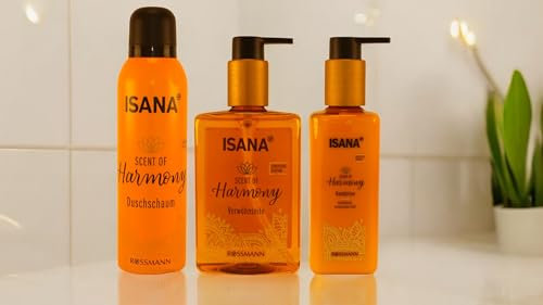 Limitierte Edition Scent of Harmony Set (Duschschaum200ml, Verwöhnseife300ml, Handlotion200ml) Sanfte Reinigung für die Haut,Harmonisch-blumiger Duft (Jasmin & Sandelholz) Pflegeset 3er pack
