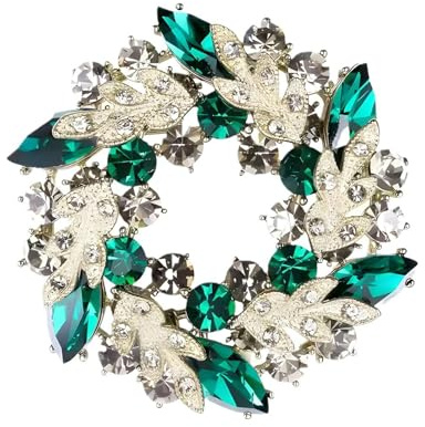 Vbvbip Elegant Nature Broche Collection pour femme – 6 styles, y compris floral, arbres et motifs géométriques avec pierres précieuses et diamants, pour la Saint-Valentin, un mariage ou un usage