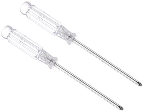 TOP-VIGOR 2pcs Mini Phillips Screwdriver 3mm Cross Head 95mm Length, Small Precision Screwdrivers with Non-Slip Handle for Electronics, Glasses, Watch, Computer and Small Appliance Repair