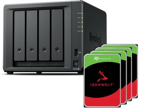 Synology DS425+ 16TB Bundle Seagate (4X 4TB Seagate Ironwolf) 4 Bay Desktop NAS con processore Intel Celeron J4125 Quad-Core, 2 GB di RAM DDR4