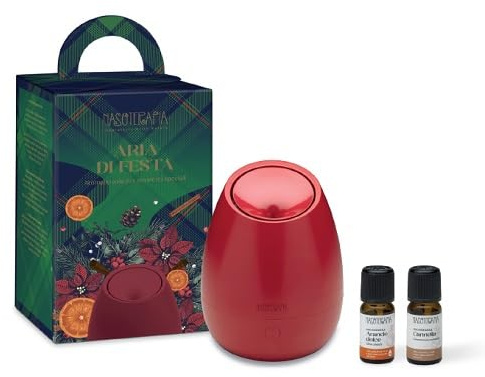 NASOTERAPIA Diffusore Bloom Holly con Oli Essenziali Kit Aria di Festa