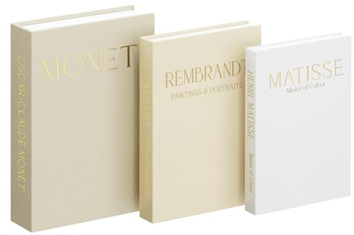 3-Pack Faux Books for Home Decor,Linen Finish Decorative Storage Boxes with Magnetic Snap Ideal for Coffee Table, Bookshelf & Mantel Display, Photo Organisation & Keepsakes (Camel + Beige + Off-White)