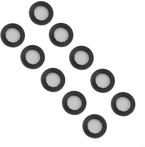 HomeVortex 3/4 Zoll Filterwaschanlage mit Edelstahlgeflecht, Gummidichtung für Waschmaschine, Geschirrspüler, Duschventil, Schlauch, Schmutzsieb, Wasserhahn-Anschluss, schwarz, schwarz