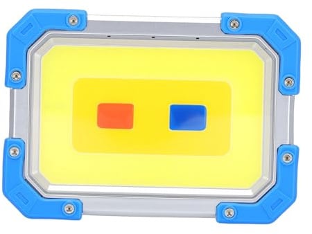 Tbest Wiederaufladbare LED Arbeitsleuchte Flutlicht, 3600mAh IPX4 Wasserdicht mit Haken und Magnetischem Design, for Baustelle Inspektion Notfall (Kunststoff 3)