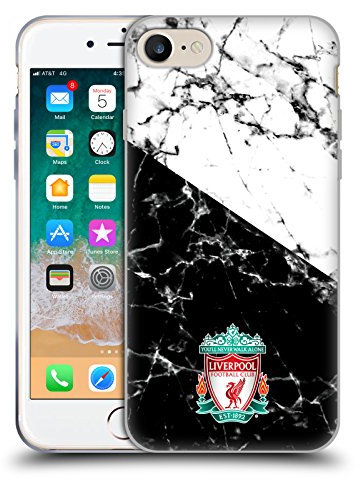 Head Case Designs Offizielle Liverpool Football Club Schwarz Weiss Wappen Marmor Gelhülle [Militärischer Schutzgrad] Kompatibel Mit Apple iPhone 7/8 / SE 2020 & 2022 Und Kompatibel Mit MagSafe
