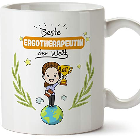 MUGFFINS Tasse/Becher Beschäftigungstherapeutin (Beste der Welt) - Lustige und Originelle Ergotherapie Geschenke