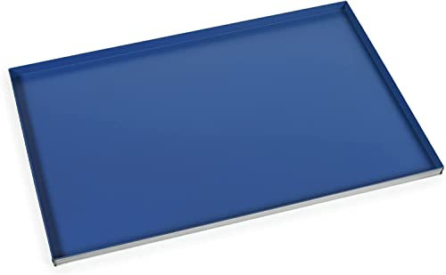 Silicon-Tech Teglia da Forno Antiaderente in Lamiera Alluminata 60 x 40 Rivestimento Professionale Hotfood Ideale per Pane Pizza Focacce Bordo 2 cm