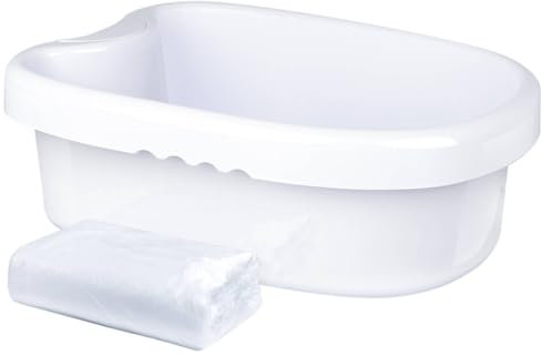 Lecaung Ionic Fußbadewannenbecken für Ionen-Detox-Maschine, Fußbad Spa Wasser Spa und Fußmassageschlauch für Fußbad, Einweichen oder Entgiften mit 100 Einlagen