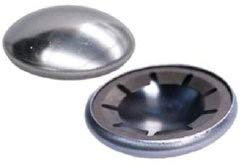 Starlock cap 25mm Stainless steel domed- set of 2