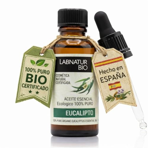 Aceite Esencial Eucalipto 100% Puro, ECO Certificado - 30 ml - Labnatur Bio | Refrescante, Purificante y Balsámico - Alivia Dolores Musculares - Descongestivo Natural - Hecho en España