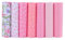 Lulizzie Stoffpaket aus 100 % Baumwolle, 50,8 cm, für Quilten, Scrapbooking, Kunst und Handwerk, DIY-Projekte, Collage mit kleinen verstreuten Punkten mit Blumenelementen, Rosa, 7 Stück