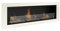 AARON HOME Milano camino bioetanolo, montaggio a parete, acciaio inox, 128x42cm (bianco)