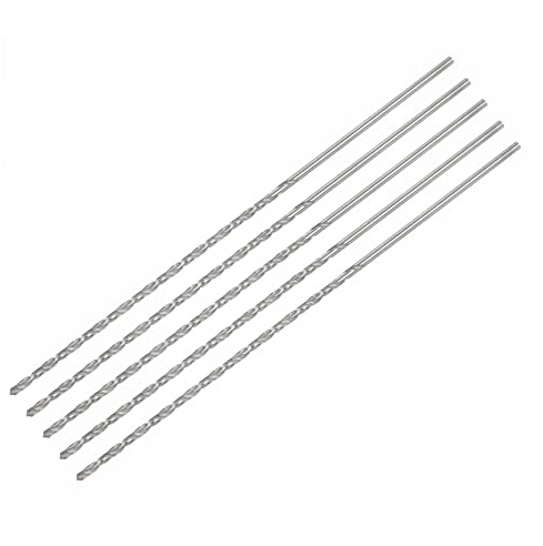 sourcing map 5Stk Mini Mikro Spiralbohrer 1.6mm extra lang 100mm | Metallbohrer Aluminiumlegierung