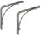 BRESKO Regalträger Regalwinkel Regalhalter Regalkonsole Konsole Winkelträger Wandregal Regalsystem Halterung 2 Stück (Silber, 150x150 mm)