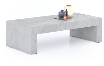 MOBILI FIVER, Couchtisch Evolution 120x60, Beton Grau, Made In Italy