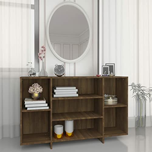 ZEYUAN Sideboard, Kommode Schlafzimmer, Kommoden & Sideboards, Wohnzimmerschrank, Flur Kommode, Zimmer Möbel, Braun Eichen-Optik 120x30x75 cm Spanplatte