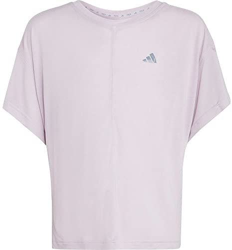 adidas Mädchen T-Shirt (Short Sleeve) G Yoga Tee, Silver Dawn, IC0322, 140