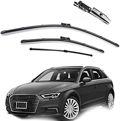 Scheibenwischer 3 Stück Auto Front Heckscheibe Scheibenwischerblätter Set für Audi A3 S3 8V Sportback 2020 2019 2018 2017 2016 2015 2014 2013 2012 Wischer 26+18+13