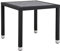 METRO Professional Outdoor Esstisch Barbados, Aluminium/PE-Rattan, 80 x 80 cm, Tischplatte in Steinoptik, Wetterfest, Quadratisch, Schwarz/Grau