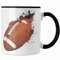 Trendation - American Football Tasse (Schwarz, 325 ml)