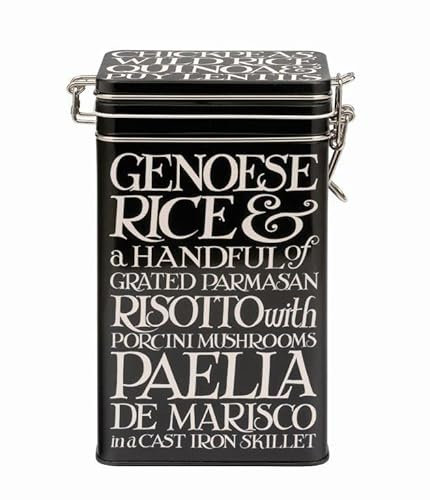 Emma Bridgewater Black Toast Rice Risotto Black Medium Rectangular Clip Lid Tin 128 x 216 x 93mm