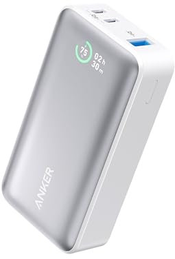 Anker Power Bank, 533 Power Bank (PowerCore 30W), Power IQ 3.0 Portable Charger with PD 30W Max Output, 10,000mAh Battery Pack for iPhone 16/15/14/13 Series, Dell, Microsoft Surface, iPad Pro,and More