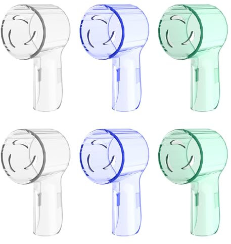 Kisstta 6 Stück Zahnbürsten Abdeckungen Kompatibel mit Oral B Aufsteckzahnbürsten, Schutzkappe für IO Ultimative Reinigung, Precision, CrossAction, Sensitive, Tiefenreinigung, 3D White Bürstenköpfe