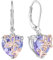 YL Rosa Herz Ohrringe 925 Sterling Silber Schmetterling Ohrringe Juni Geburtsstein Alexandrite Schmuck Geschenke für Damen Mutter Freundin ihre