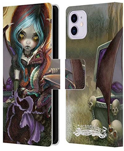 Head Case Designs Officially Licensed Strangeling Vampire Fairy Dragon Leather Wallet Case Compatible With Apple iPhone 11