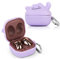 Silicone Case for Samsung Galaxy Buds, 3D Cartoon Cover with Keychain (Purple Hand)