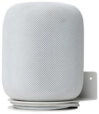 shinar Metall-Wandhalterung kompatibel mit Homepod 2, Halterung Zubehör Ständer kompatibel mit Homepod 2 Integriertes Kabelmanagement max. 9 kg (1er-Pack, Weiß)