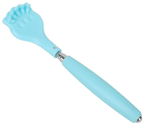 Rascador para el Cuerpo, Herramienta para Hacer Cosquillas, Rascador de Garra de Gato, Rascador de Espalda Flexible, Rascador de Espalda Automático, Masajeador Corporal (BLUE)