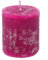 Stumpenkerze durchgefärbt 10 x Ø 8 cm (Beere)