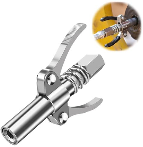 Pistola Ingrassatore Pistola Ugello,Accoppiatore di Pistola per Grasso ad Alta Pressione,G Grasso Pistola Accoppiatore,Pressa PerGrasso M6-M14,per Tutti Pressa per Grasso(Doppia Maniglia)