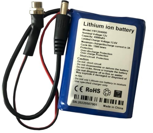 LG Cells Battery Batteria a Litio 12V 4.5Ah 4500mA Celle LG Alta Qualità 11.1V 3S Limited Charger 12.6V