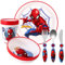Spiderman Kids 6 Piece Reusable Dinner Set - Plate/Bowl/Cup/Knife/Fork/Spoon - Childrens Dinnerware Tableware Cutlery Set