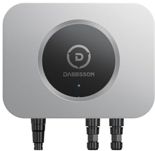 Dabbsson Solar PowerStream Micro Inverter, 800W Inputt 600w Output PV Microinverter mit MPPT Funktion, geeignet für 100w 200w oder 400w Solarpanels, IP65 Wasserdicht