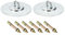 PATIKIL 396 Libras 150mm Acero Techo Ganchos, 2uds Techo Ventilador Gancho Almohadilla Ojos Placa Pared Percha Herraje con Montaje Tornillos para Colgar Lámpara Planta Cestas