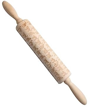 ABOOFAN Holz Nudelholz Mit Bedrucktem Katzenmuster Zum Backen Für Pasta Keksteig Gebäck Pizza Fondant Geeignet Für Zuhause Bäckereien Konditoreien