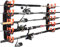 BOOSTEADY Fishing Rod Rack Pole Holders Holds Up to 10 Rods,Fishing Pole Holders for Garage,Wall or Ceiling Mounted Fishing Wall Rack,Fishing Rod Sotrage,Fishing Gear Gifts for Men