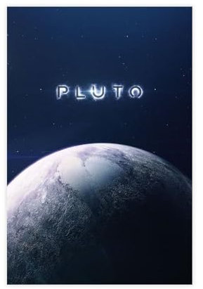Poster Planet Pluto Close, Leinwand, Schlafzimmer-Dekor, Sportlandschaft, Büro, Raumdekoration, Geschenk, ungerahmt: 50 x 75 cm