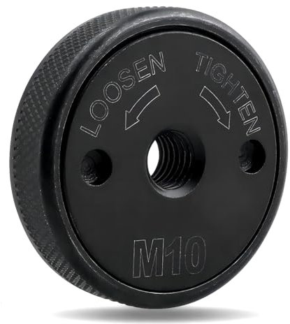 Mesee M10 Quick Clamping Nut for Angle Grinder Quick Change Heavy Duty Angle Grinder Locking Retaining Nut Fast Tighten and Release Clamping Flange Grinder Fastener for Circular Saw Blade, Cup Wheels