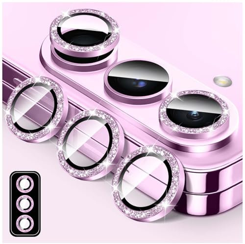 Kucheed Bling Camera Lens Protector for Samsung Galaxy Z Fold 4, 9H Tempered Glass Camera Cover Screen Protector, Glitter Automatic Alignment Individual Metal Rings Film Stickers