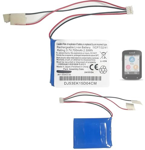 Aousavo 361-00043-00 - Batteria di ricambio compatibile con Gar-min Edge 820 / Edge 520 GPS Computer