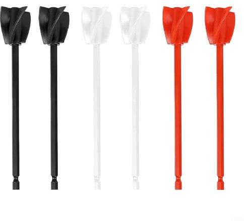 Easy Installation Epoxy Mixer Attachment Drill Whisk Stirrer, 6PCS Set
