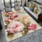JGGXHM Moderner Luxus-Wohnzimmerteppich mit Rosenmotiv, Heimdekoration, Schlafzimmerteppich, große Größe, rosa, Rutschfester Teppich, waschbar, Bodenmatte, 60 x 100 cm