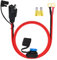 HuaLiSiJi SAE Kabel mit Sicherung 12V 24V SAE O Ring Anschlusskabel SAE Batterie Anschlusskabel 30A 14AWG, für Laden von Auto und Motorradbatterien (1m)