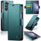 Rerzoiro Coque pour Samsung Galaxy Z Fold 5, Étui Housse en RFID Protection Premium PU Cuir Portefeuille Rabat Case Magnétique Stand Antichoc, Étui Case pour Samsung Galaxy Z Fold 5, Bleu Vert